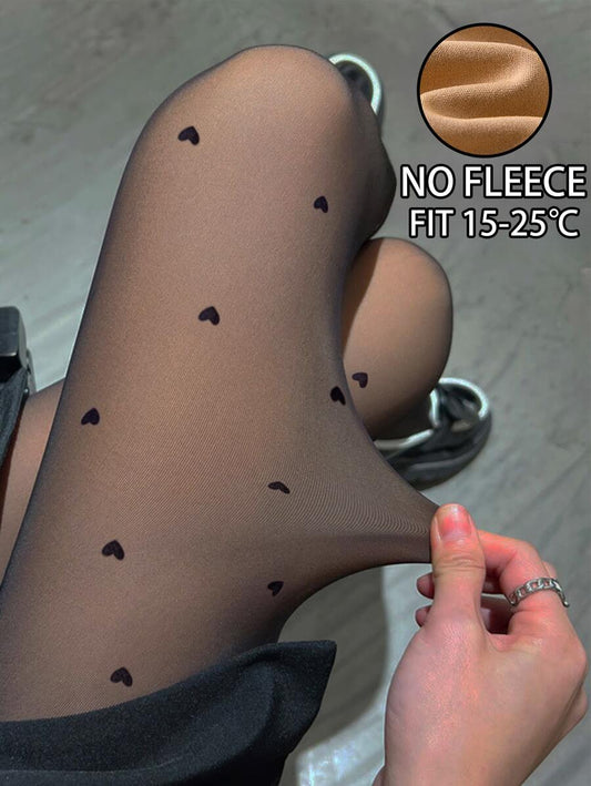 Black Sexy Transparent Plus Size Autumn and Winter Thick Plush Warm Pantyhose